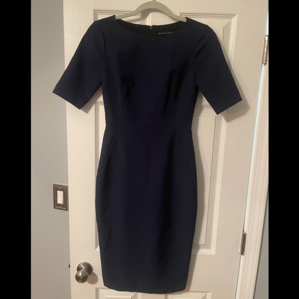 Antonio Melani Navy Blue Long Sleeve Dress, Size 0